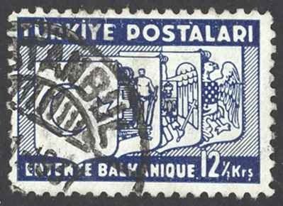 Turkey Sc# 786 Used 1937 12 1/2k Balkan Entente