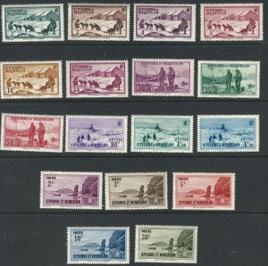 St Pierre & Miq. 17 Diffferent MNH VF 1938 SCV $20.05*