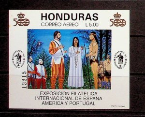 HONDURAS Sc C825 NH SOUVENIR SHEET OF 1991 - DISCOVERY OF AMERICA