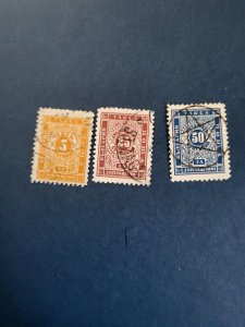 Stamps Bulgaria Scott #J7-9 used