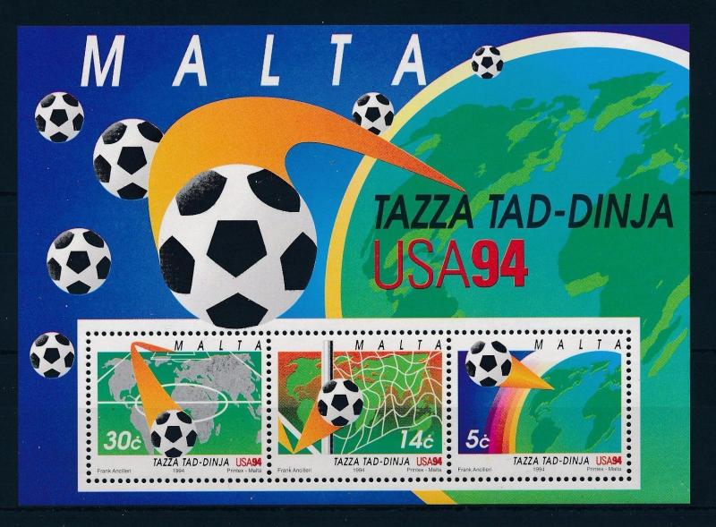 [59592] Malta 1994 World Cup Soccer Football USA MNH Sheet