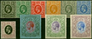 East Africa KUT 1921 Set of 10 SG65-74 Fine LMM