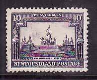 Newfoundland-Sc#169- id7-used 10c War Memorial-1929-31-