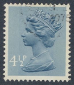 GB Machin 4½p  SC# MH49 Used  2 phos bands  see details & scans