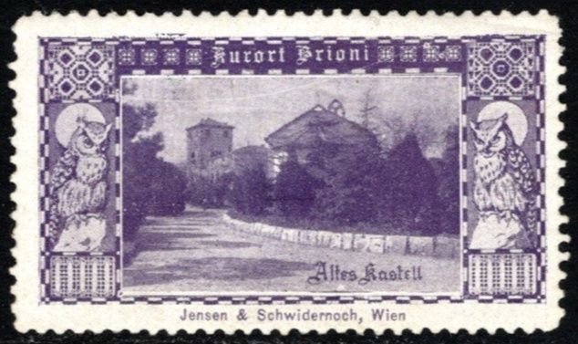 1913 Austria Poster Stamp Old Castle Kurort Brijuni Unused