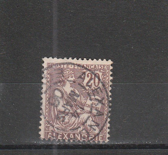 French Offices in Egypt (Alexandria)  Scott#  23  Used  (1921 Rights of Man