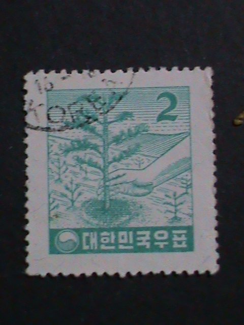 ​KOREA-1957 SC#249 PLANTING TREE USED STAMP VERY FINE WE SHIP TO WORLD WIDE