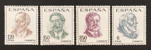 Spain 1967 #1500-3, Famous Spanish Men, MNH.