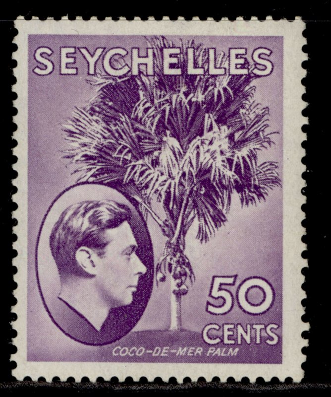 SEYCHELLES GVI SG144b, 50c bright lilac, M MINT. 