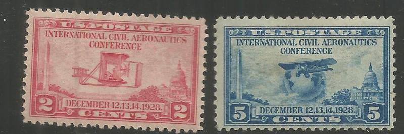 UNITED STATES  649-650  MINT HINGED,  INTERNATIONAL CIVIL AERONAUTICS CONFERENCE