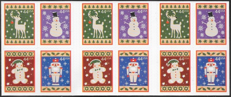 US 4206b MNH Booklet Pane - Christmas Knits