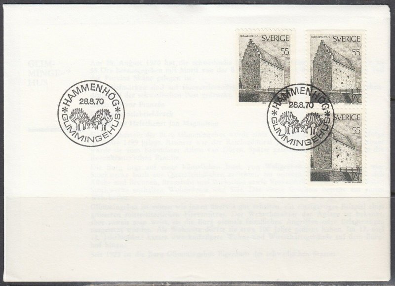 Sweden Scott 859-60 FDC - Glimmingehus