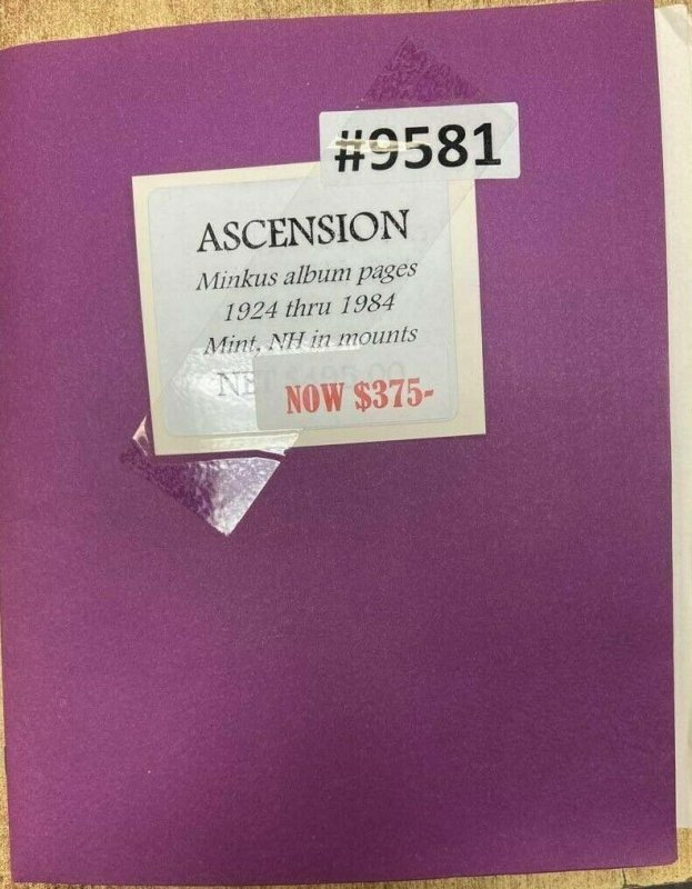 Collections For Sale, Ascension (9581) Minkus Album Pages 1924 thru 1984 