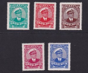 Yugoslavia   #131-135  MH 1935  King Alexander