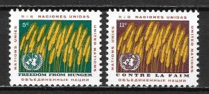 United Nations 116-17 Freedom From Hunger set MNH