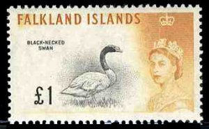 Falkland Islands #128-142 Cat$185.50, 1960 QEII 1/2p-£1, complete set, light...