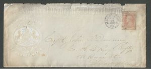 #159 Harrisburg Pa 6c Dull Pink On Adjutant General Cover To Philadelphia