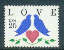 2440 25c Love Fine MNH