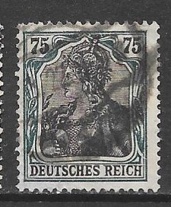 Germany 90: 75pf Germania, used, F-VF