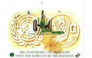 Turks and Caicos 1996 - United Nations FAO - Souvenir Stamp Sheet Scott 1190 MNH