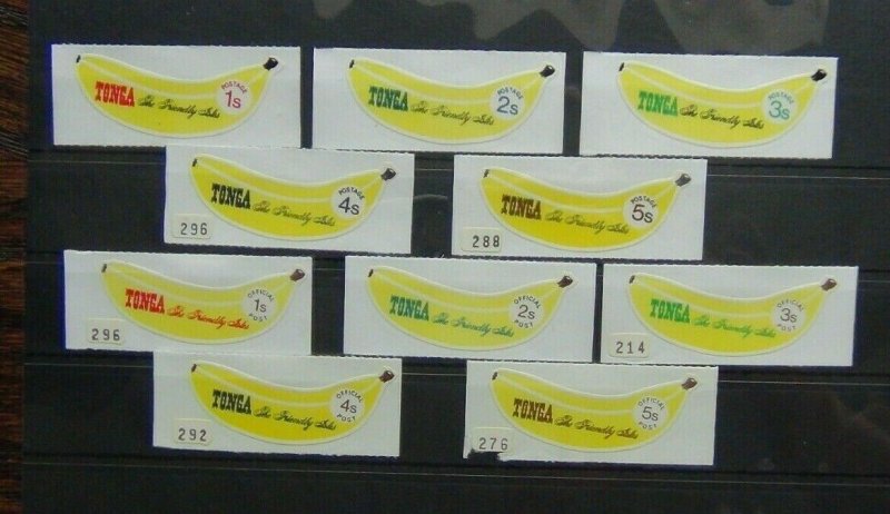 Tonga 1969 Banana set + Official Banana set MM  