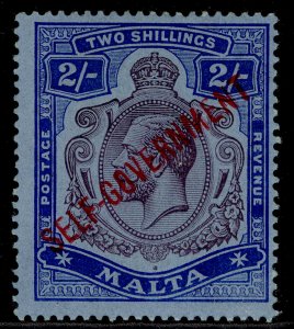 MALTA GV SG111, 2s purple & blue/blue, LH MINT. Cat £250. WMK MULT CROWN