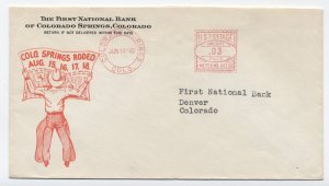 1940 Colorado Springs CO rodeo advertising cover with meter [6131.25]