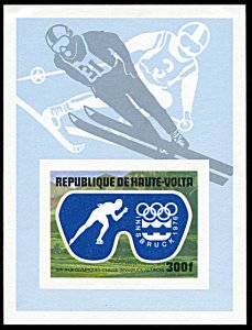 Upper Volta C227, MNH imperf., Innsbruck Winter Olympics souvenir sheet