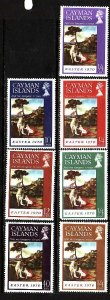 Cayman Is.-Sc#251-7- id9-unused NH set-Easter-Paintings-1970-