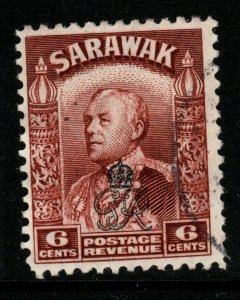 SARAWAK SG154 1947 6c LAKE-BROWN FINE USED