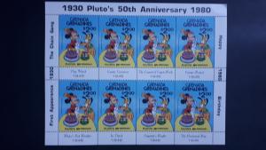 Disney - Grenada Grenadines 1981. ** MNH sheet with tabs