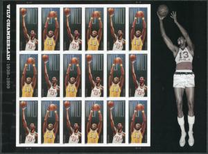 IMPERF 2014 Forever Stamp Sheets - Wilt Chamberlain Breast Cancer Global Wreath