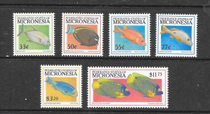 FISH - MICRONESIA #328-33 MNH