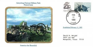 COMMEMORATIVE COVER AMERICA THE BEAUTIFUL GETTYSBURG NATIONAL MILITARY PARK PA