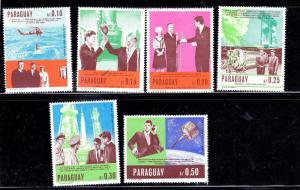 PARAGUAY #1041-1046  1965  JFK  SHORT SET   MINT VF NH O.G