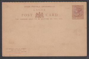 Lagos H&G 3a mint 1887 1½p Postal Reply Double Card