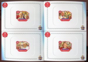Ly395 2020 Pope John Paul II 100Th Anniversary Humanists ! Cardboard 4Bl Mnh