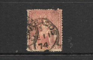 BARBADOS   1873  4d   BRITANNIA   FU   SG 59   