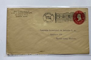 US LETTER MACHINE FLAG CANCEL , BOSTON , MASS, 1915 , EMBOSSED STAMP