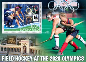 Stamps. Olympic 2028 LA Field Hockey 2024 year 6 sheets perforated