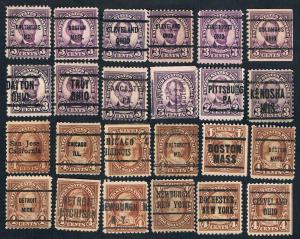 USA-24 --Different .03 & .04 cent  Town & Type Precancels