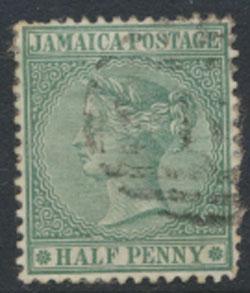 Jamaica SG 16a Used  Green  SC# 16a  wmk CA  see details