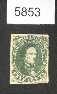 MOMEN: US STAMPS CSA # 1c OLIVE GREEN UNUSED NO GUM STONE A-B LOT #K 5853