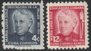 Cuba 1954 Sc 534,C108 set MNH**