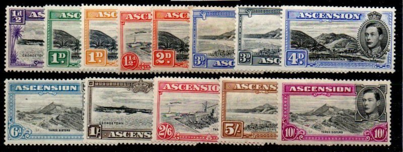 ASCENSION SG38/47 1938-40 PERF 13½ SET OF 13 MTD MINT