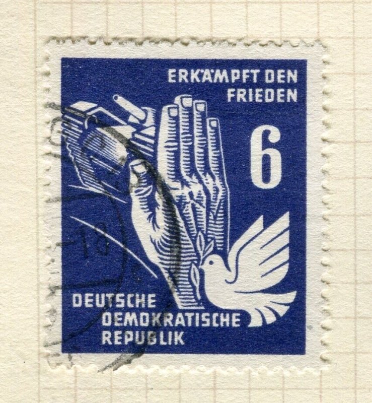 EAST GERMANY; 1950 early Day of Peace issue fine used 6pf. value