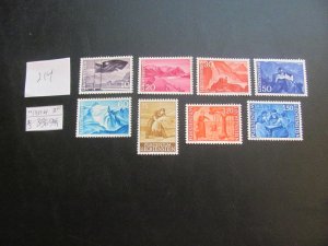 LIECHTENSTEIN 1959-64 MNH  SC 336-349 SET  XF  $12.50 (214) NEW COLL.