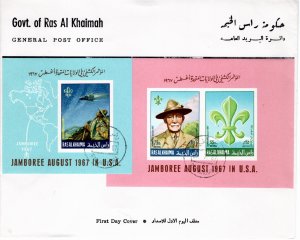 Ras Al Khaima 1967 Mi Bl 34-5 FDC-1