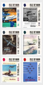 Isle of Man - Postfris/MNH - Complete set Aviation 2024