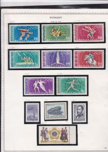 hungary issues of 1968 olympics & horses etc stamps page ref 18311